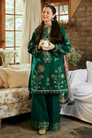 Zara ShahJahan Linen 3PC Embroidered AZ - 0107