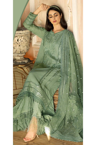 Sobia Nazir Dhanak 3PC Embroidered AZ - 0140