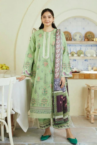 Zara ShahJahan Linen 3PC Embroidered AZ - 0103