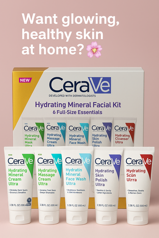 CeraVe Hydrating Mineral Facial Kit Pack of 6