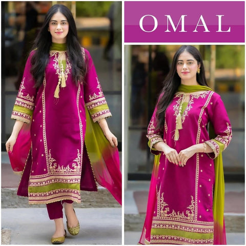 OMAL BY SO KOMAL Lawn 3PC Embroidered